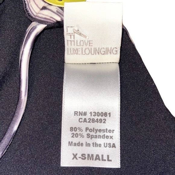 NWT L*SPACE Outlaw Strap Back Black & White Tribal Print Reversible Bikini Top - Picture 12 of 16